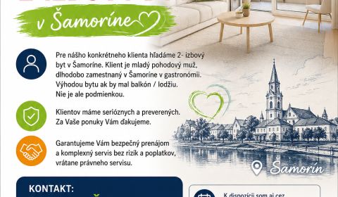 Rent One bedroom apartment, One bedroom apartment, Šamorín, Dunajská S