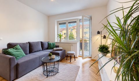 PEZINOK-SPacious 2-room apartment with a loggia and a wardrobe 