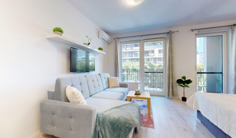 BA/PETRŽALKA-Rent 1-room apartment with air conditioning and balcony 