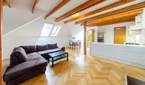 Spacious attic 1 bdr apt 90m2, in a historic villa in the center