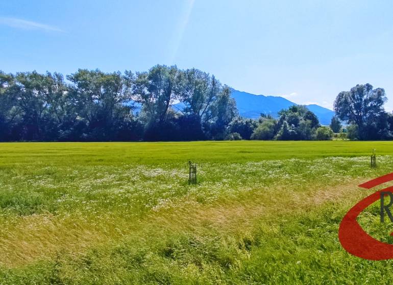 Vast meadows near Podtureň, ideal for residential plots, surrounded by mountains and forests.