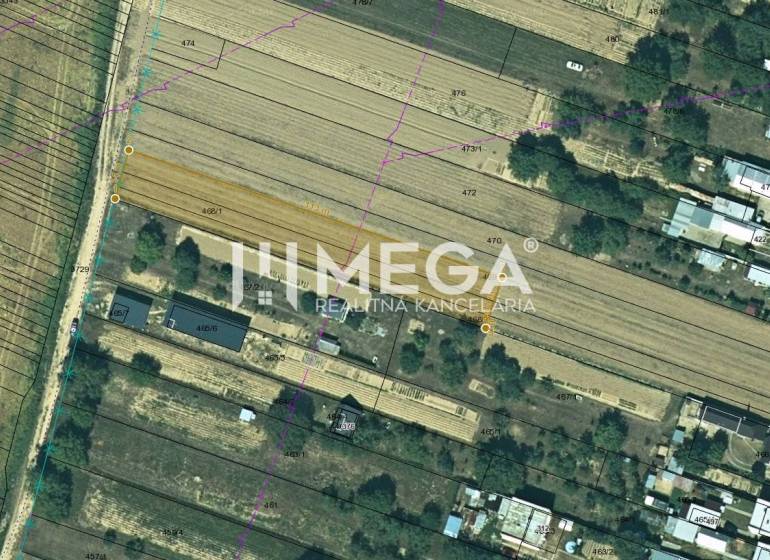 Aerial map of residential plots in Jasenov on Jasenovska towards the playground.