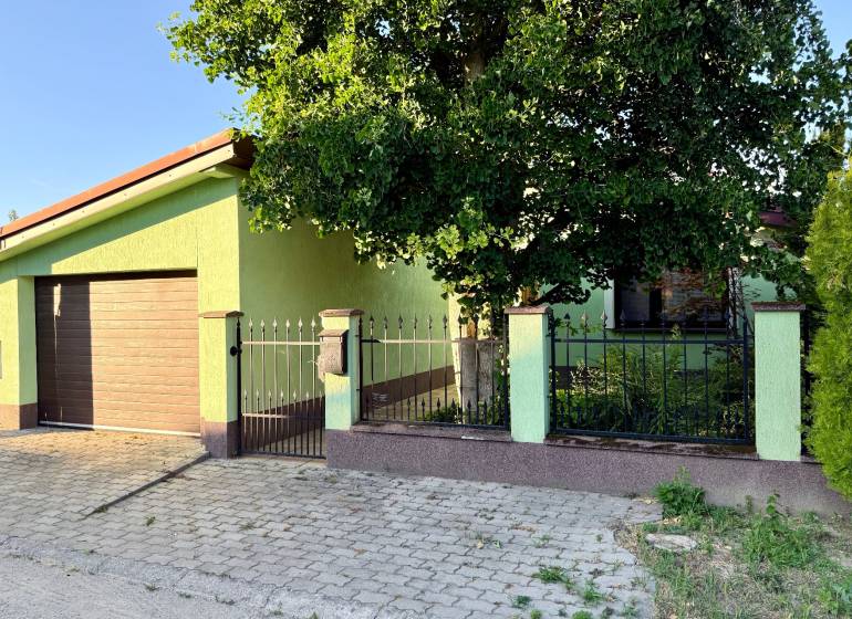 Family house on Nové Záhrady VII in Bratislava - Podunajské Biskupice, front garden, fence, garage.