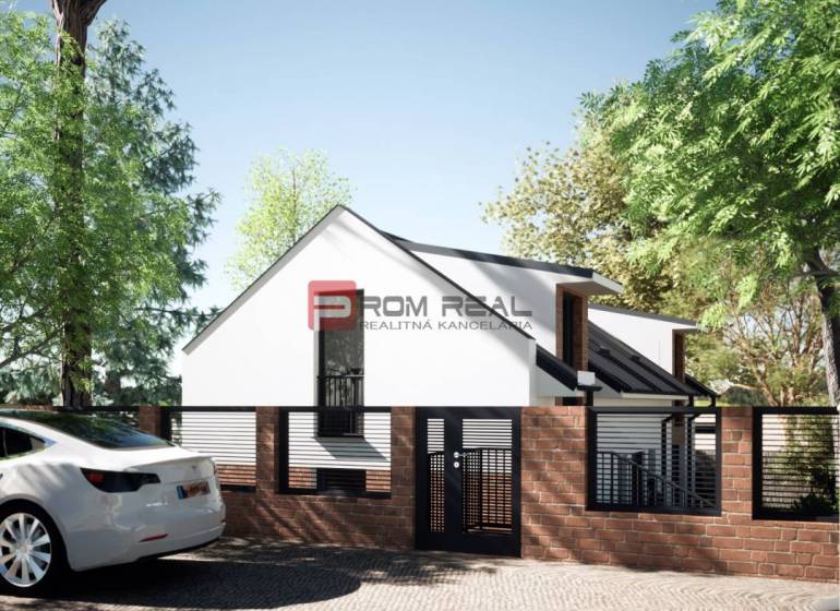 Plots - residential on Holubyho Street in Pezinok. Garage parking by the house.
