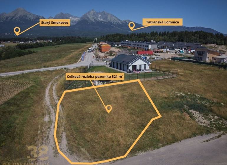 Residential land with a view of the Tatras, in Mlynica, size 521 m².