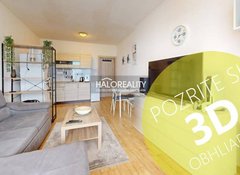 A studio apartment with an open kitchen, sofa, and modern furnishings, suitable for living.