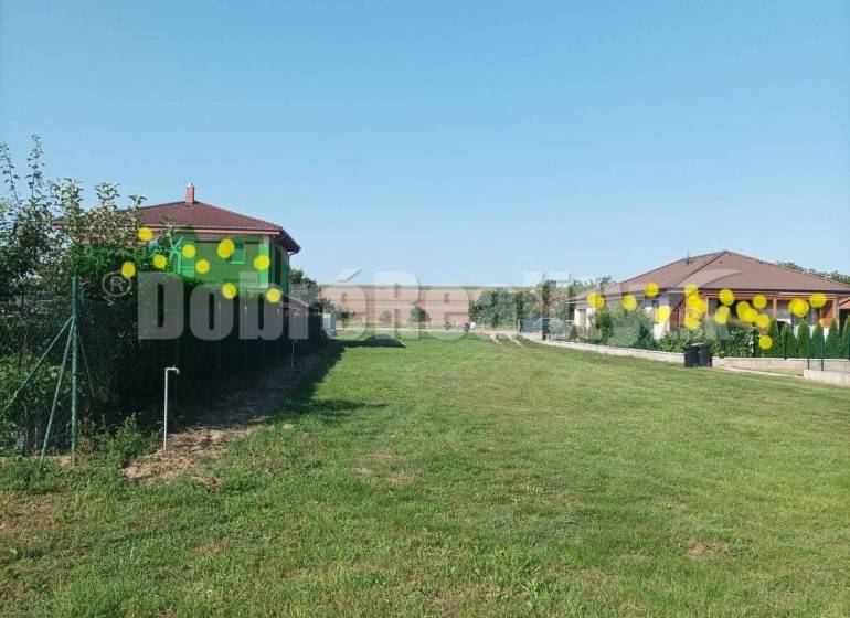 A garden plot for living in Ivanka pri Nitre with a grassy area and family houses.