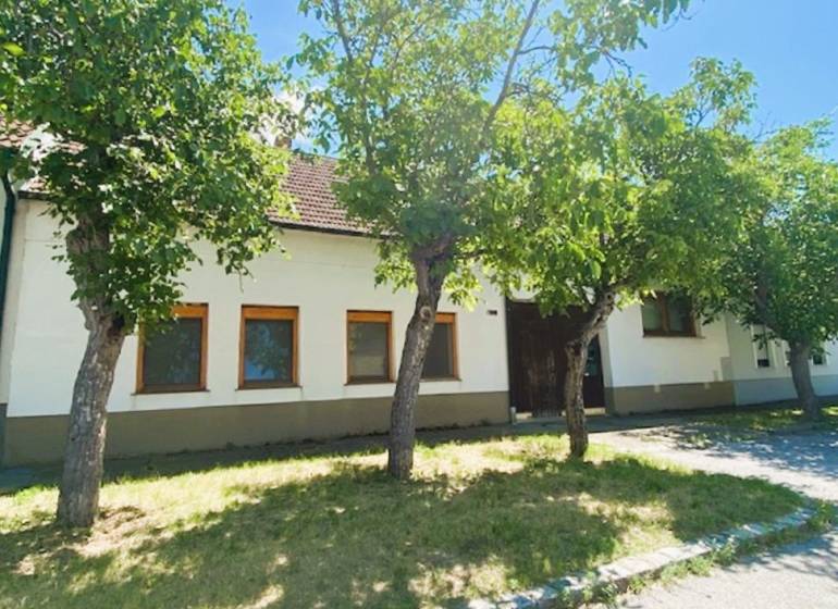 House with trees on Breitegasse Street in Illmitz, project Housing construction.
