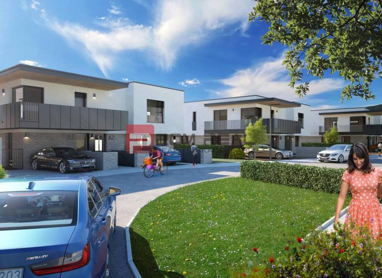 Modern architecture and greenery in the area of 3-room apartments in Dubová.