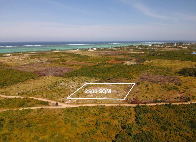 View of development plots in Makunduchi, Unguja South, near the ocean coast.