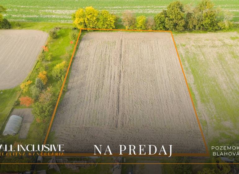 Land for sale in Blahová, designated for residential use, surrounded by nature and trees.