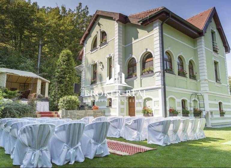 Exterior of hotels and guesthouses in Košice - North with a prepared space for events.