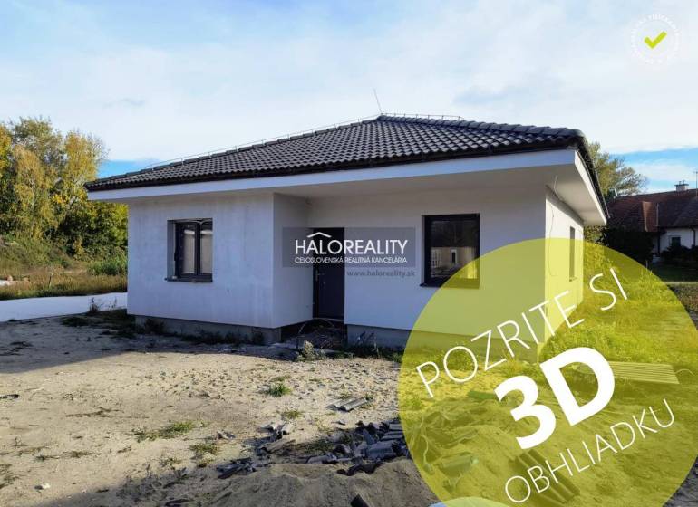 A family house in Bellova Ves with a simple facade and a sloped roof.