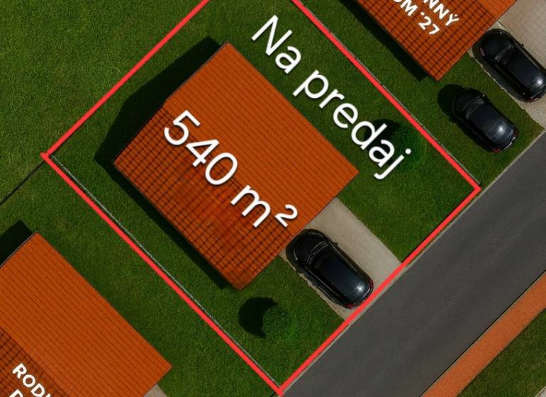 For sale: plot in Šaľa, 540 m², ideal for a family house.