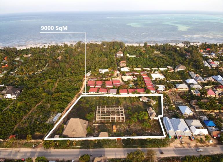 Commercial land in the Jambiani area, Unguja South East, with ocean view.
