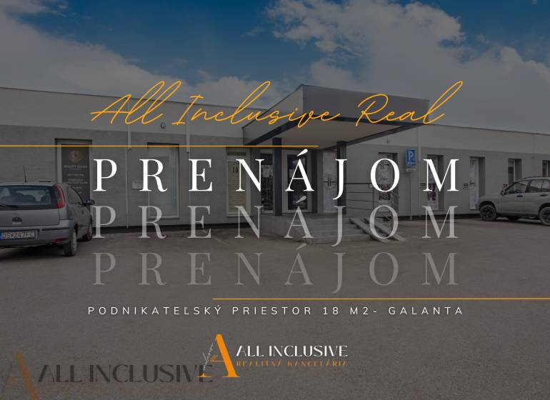 Offices for rent on Clementis Sady in Galanta with parking.