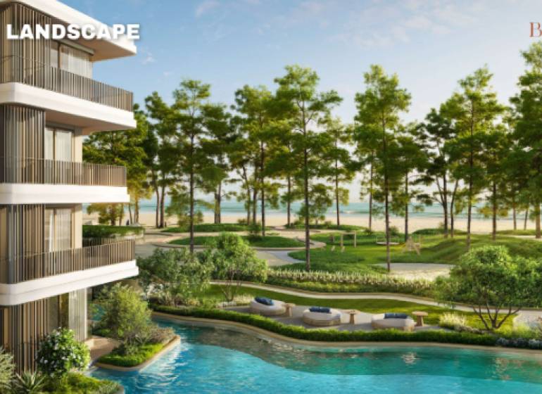 Construction of apartments in Phuket with sea views and landscaped garden.