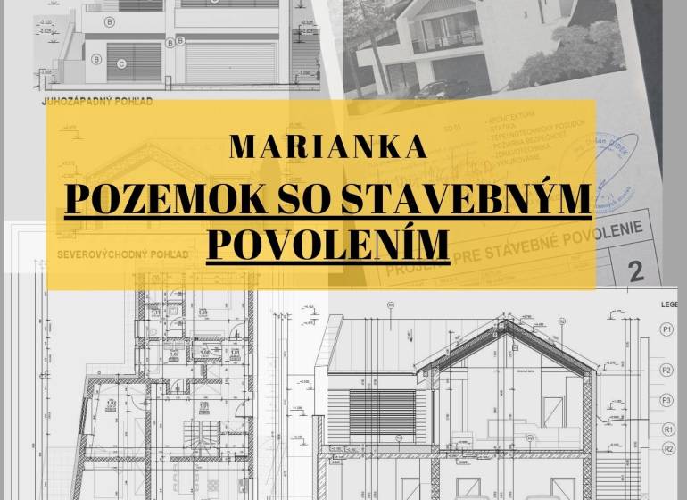 Proposals for construction in Marianka on Potočná Street for Land - housing.