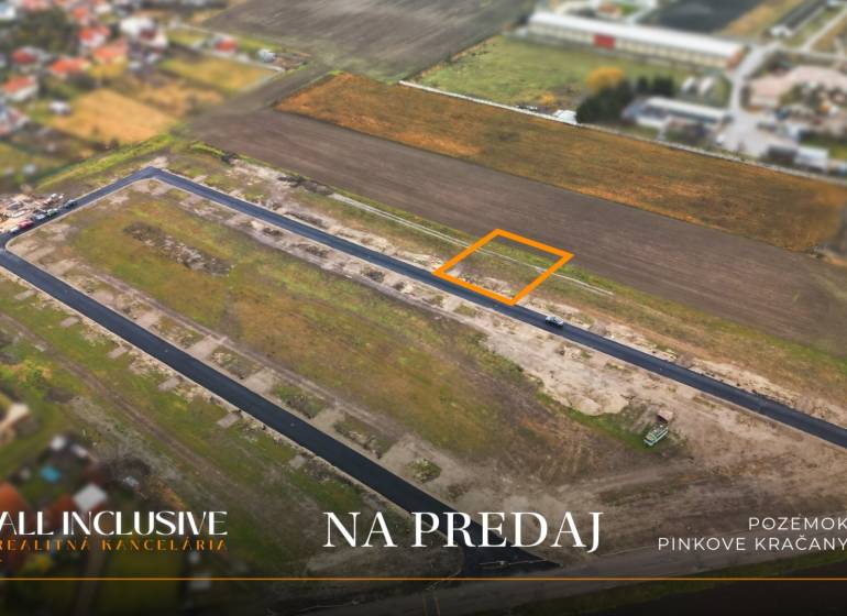 Aerial view of a residential plot in Amadeho Kračany in Kostolné Kračany.