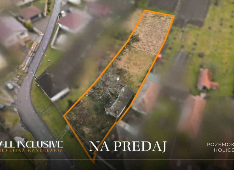 For sale: a plot of land in Holice suitable for residential use, rectangular in shape.