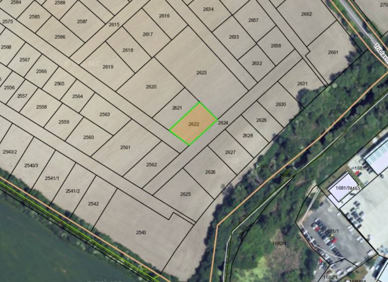 Parcel map for construction in Chorvátsky Grob, suitable for residential land.