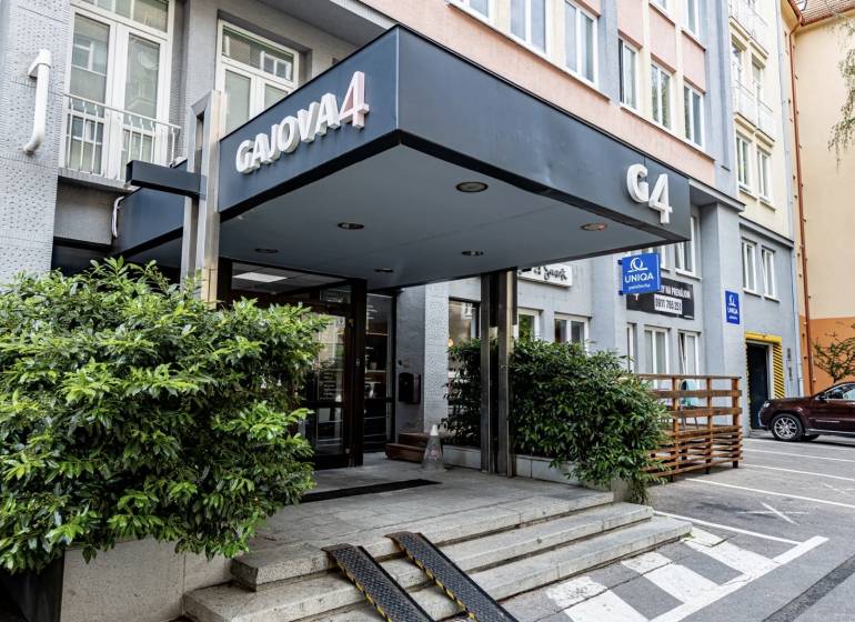 The exterior of an office building on Gajova Street in Bratislava - Old Town.