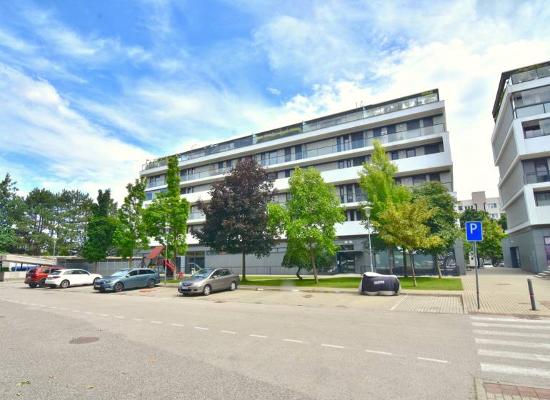 Residential complex with greenery on Pri vinohradoch street in Bratislava - Rača.