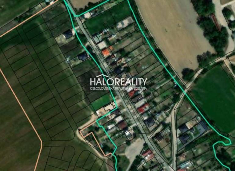 Aerial view of residential plots in Horná Krupá.