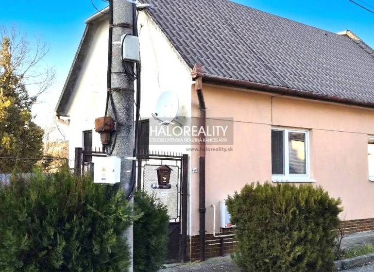 A family house in Lučenec with a landscaped garden and a roof made of dark tiles.