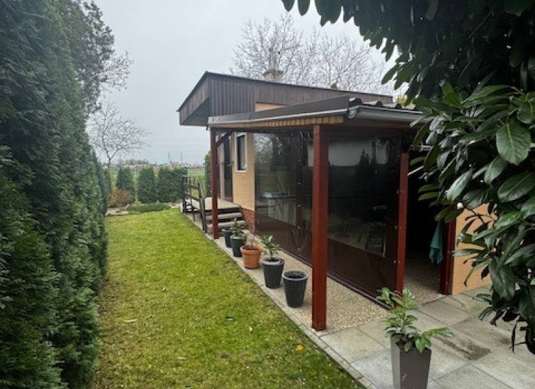 In Nové Zámky, there is a cottage with a landscaped garden and a terrace.