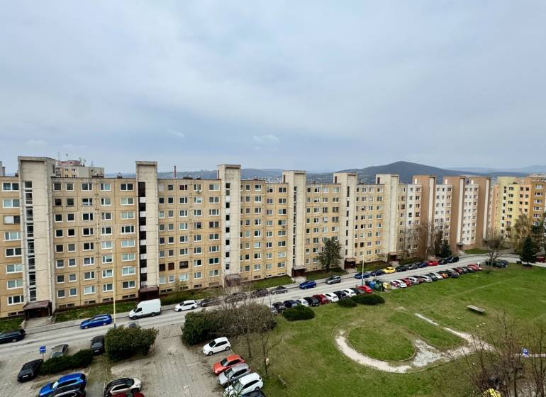 A view of apartment buildings on Sofijska Street, Košice - Sídlisko Ťahanovce.