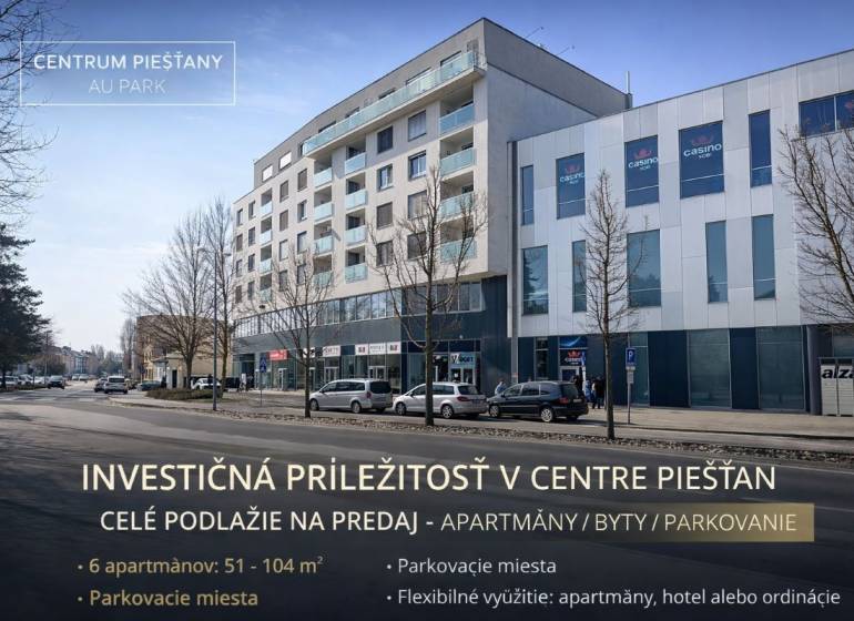 The building on Nitrianska Street 755 in Piešťany offers unique properties for sale.