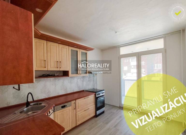 A kitchen with wooden decor and a kitchen unit in a 3-room apartment.