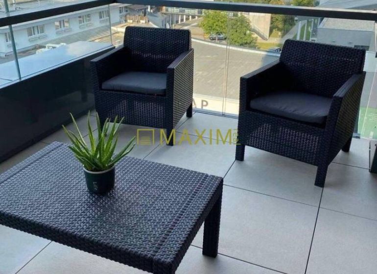The balcony of a 3-room apartment with a view of Zadunajská cesta in Bratislava - Petržalka.