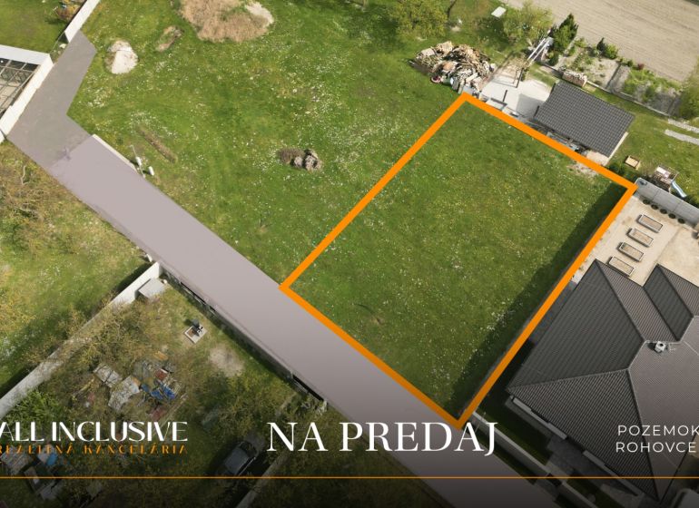 Aerial view of plots - housing in Rohovce, bordered and ready for sale.