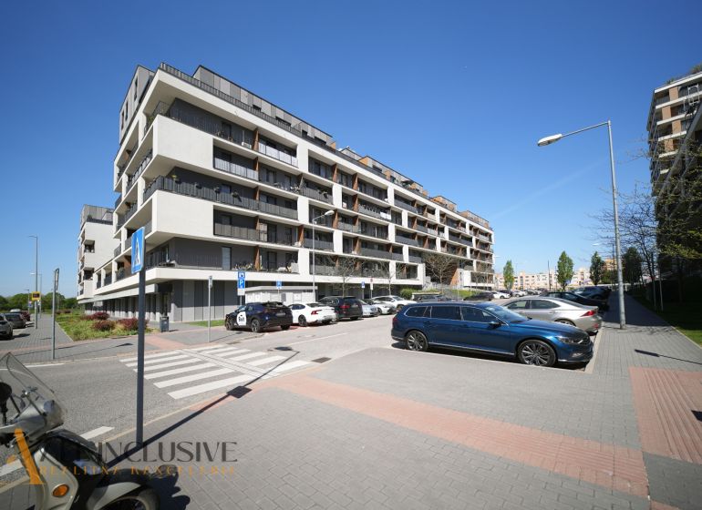 Apartment building with parked cars in Bratislava - Petržalka, on Zuzany Chalupovej.