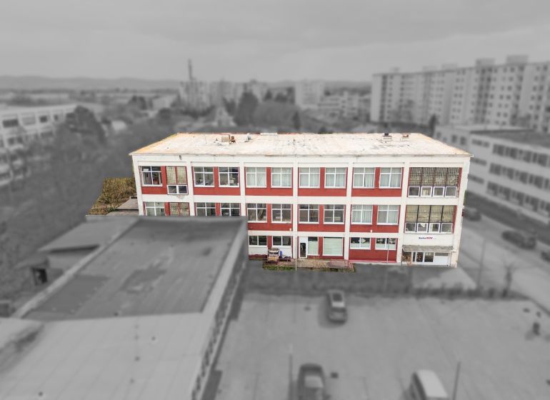Commercial building on Ján Zigmundík Street in the town of Vrbové.
