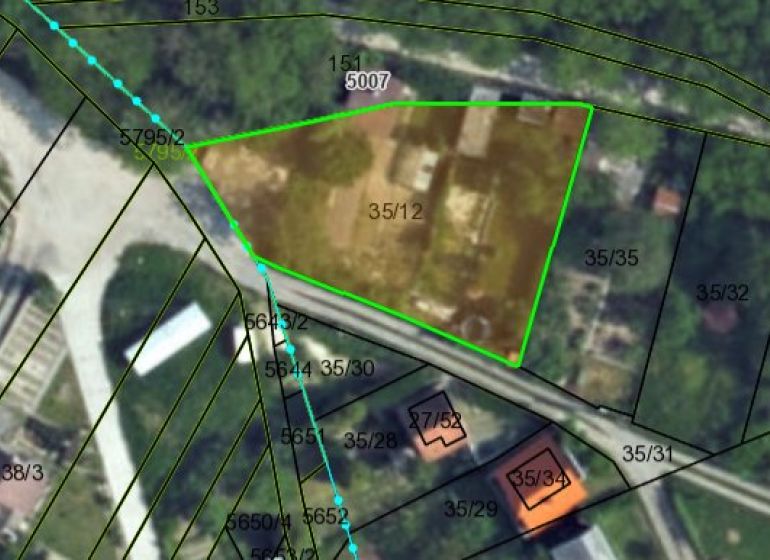 Map of the land at Lintavy in Stupava, registered for recreational purposes.