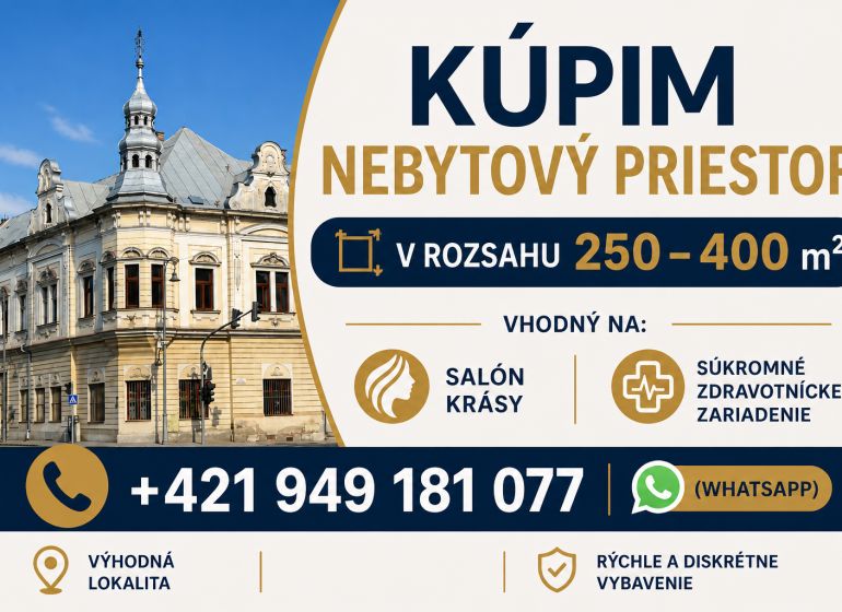 A historic building in Lučenec suitable for commercial spaces with an area of 250-400 m².