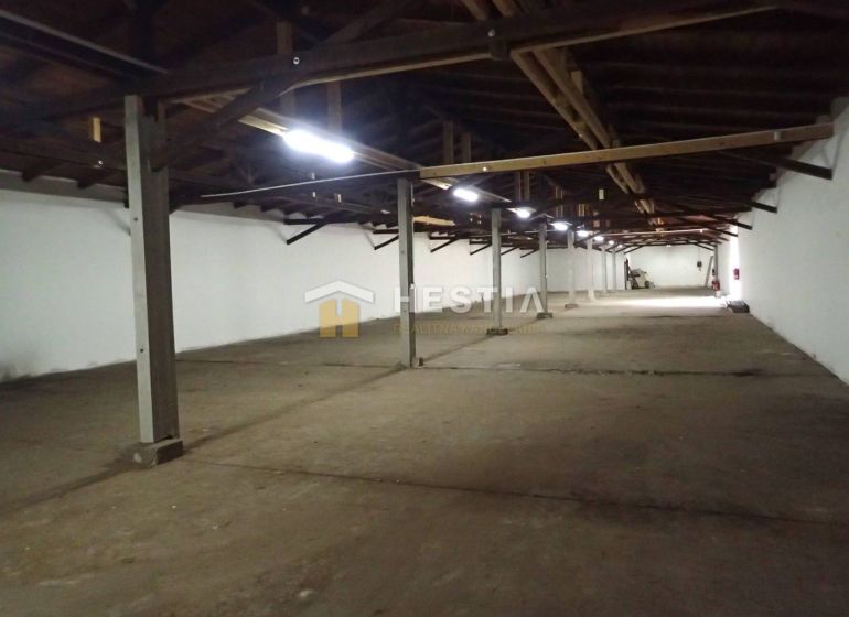 Spacious interior of the hall, open space and high ceiling, suitable for production facilities.