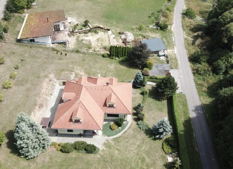 A family house in Trebostovo with a spacious garden and outdoor amenities.
