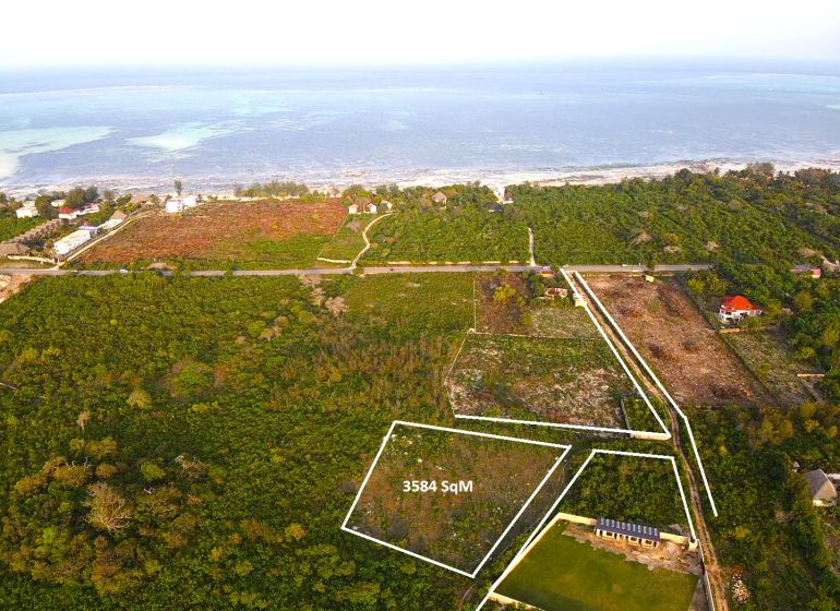 Commercial plots near Jambiani in Unguja South Region with ocean view.