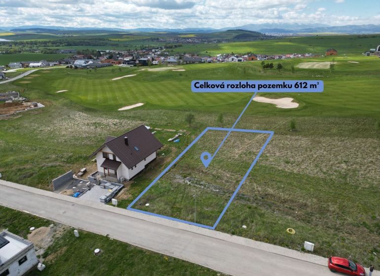 Plots - housing in Malý Slavkov with a view of the golf course, area 612 m².