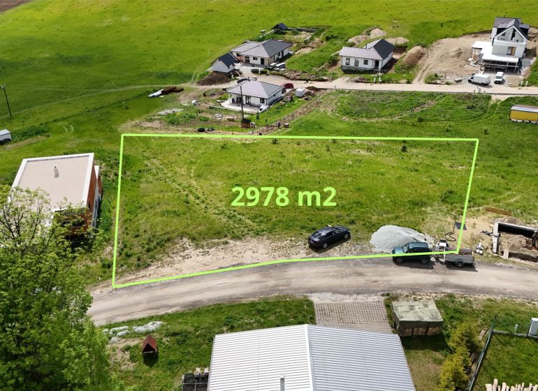 Land for residential use in Turčianske Jaseno, with an area of 2978 m², suitable for building a house.