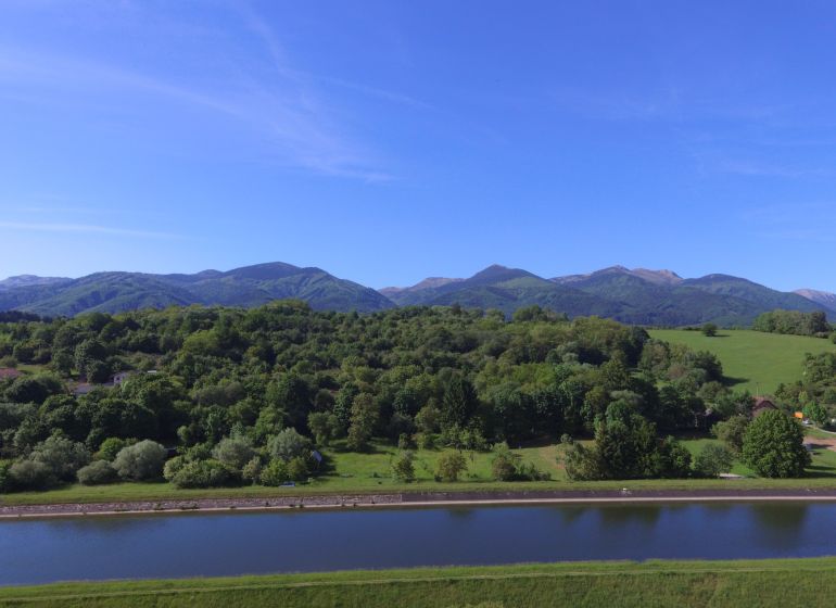 View of nature and mountains from Hlboká cesta in Turany, suitable for residential plots.