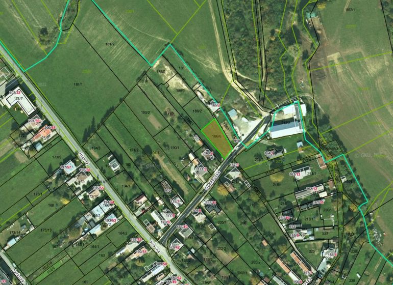 Land map on Dudkovska Street in the village of Svinia, suitable for residential purposes.
