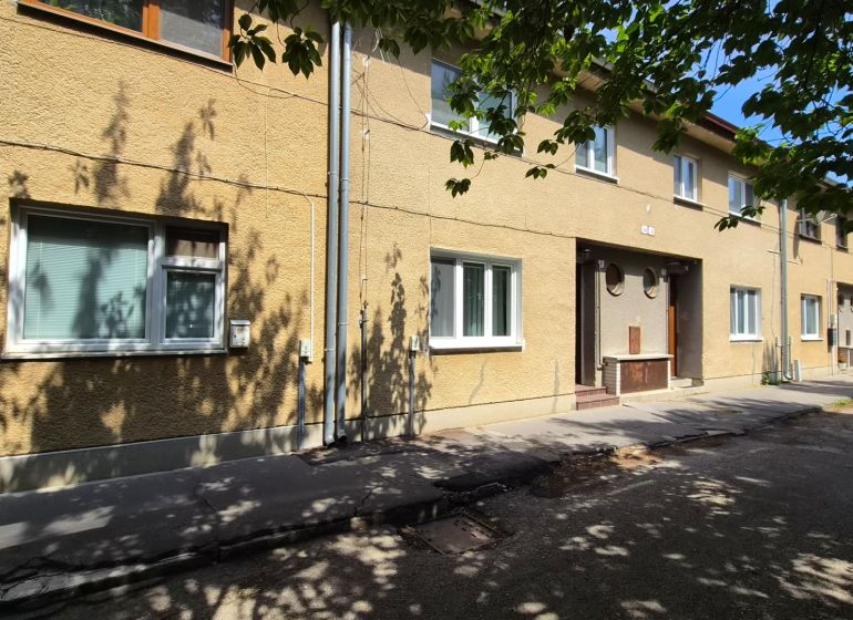 Apartment building on J. Emanuela Street in the town of Vrbové, offering 2-bedroom apartments.