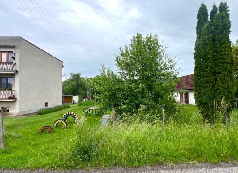 Greenery and buildings in Gôtovany on recreational plots.