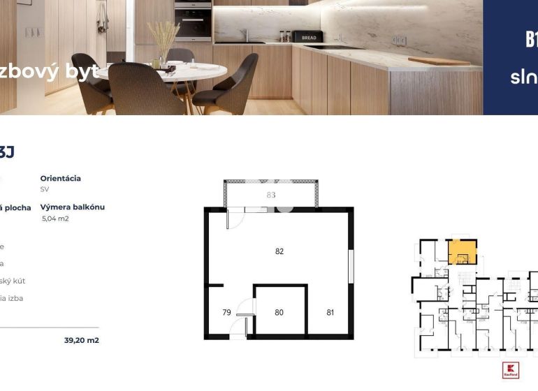 1-bedroom apartment with a kitchenette and a wooden decor floor.