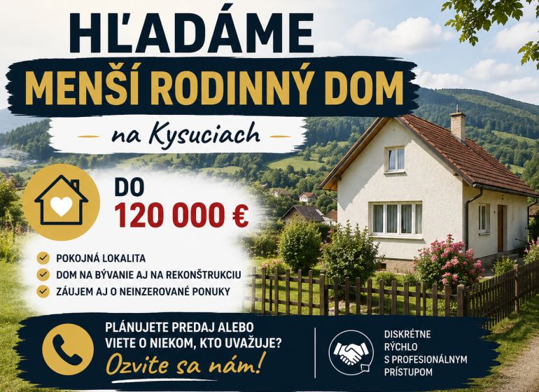 A family house in Čadca surrounded by greenery, ideal for living or renovation.